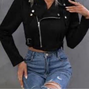 Fashion nova ladies leather jacket size X-Large